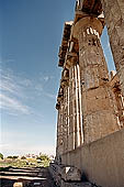 Selinunte the temple hill - A close-up of the Doric columns of temple E, 10 m high and with a diameter of more than 2 meters. 